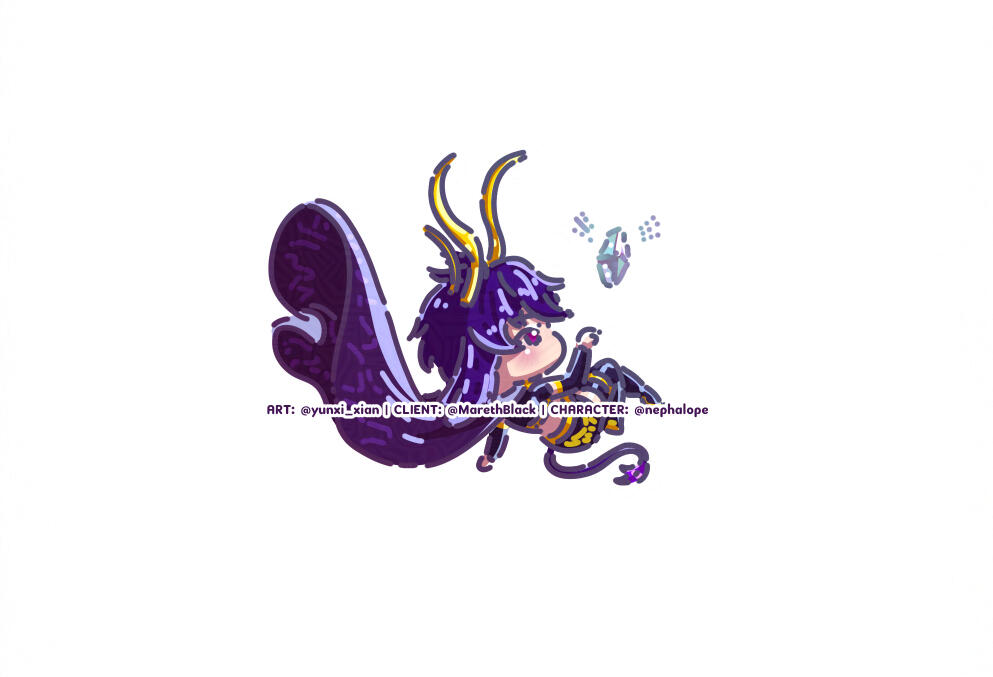 Chibi Doodle (@MarethBlack for @nephalope)