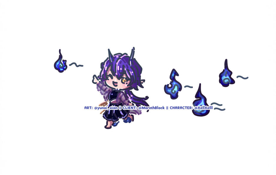 Chibi Doodle (@MarethBlack for @xellxelll)