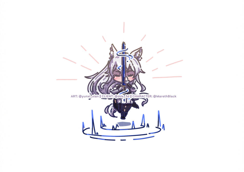 Chibi Doodle (@dde_3d for @MarethBlack)