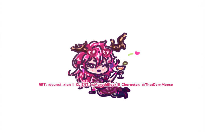 Chibi Doodle (@MarethBlack for @ThatDernMoose)